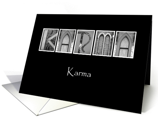 Divorce/Break-up - Sympathy - Karma - Alphabet Art card (860474)