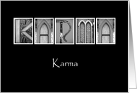Divorce/Break-up - Sympathy - Karma - Alphabet Art card