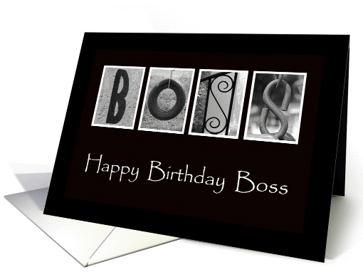 Boss - Happy Birthday - Alphabet Art card (861021)