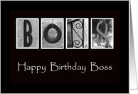 Boss - Happy Birthday - Alphabet Art card