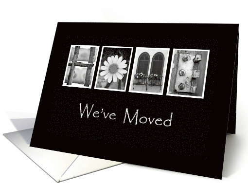 We've Moved Announcement Done with Alphabet Art card (861437)