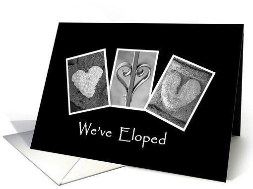 We've Eloped - Party Invitation - Hearts - Alphabet Art card (862288)