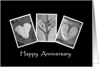 Wife - Happy Anniversary - Hearts - Alphabet Art card