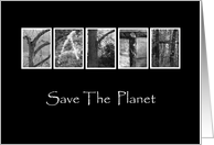 Earth - Save The Planet - Alphabet Art card