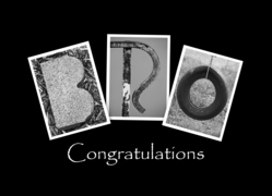 Bro - Congratulations - Alphabet Art