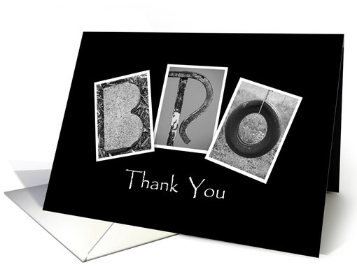 Bro - Thank You - Alphabet Art card (866746)