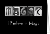 I Believe in Magic - Alphabet Art card