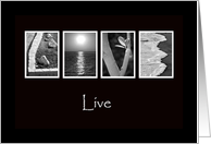 Live - Inspirational - Alphabet Art card