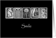 Smile - Thinking of You - Alphabet Art card