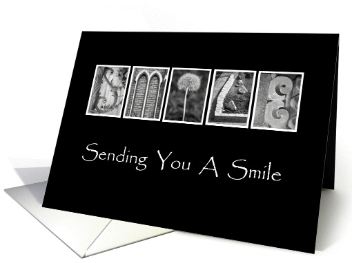 Smile - Encouragement - Cheer Up - Alphabet Art card (875571)