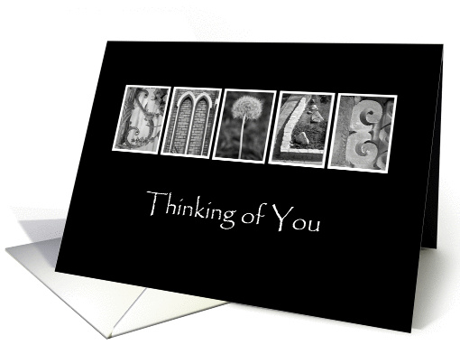 Smile - Far Away - Thinking of You - Alphabet Art card (875746)