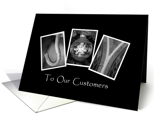 Joy - To Our Customers - Christmas - Alphabet Art card (878153)