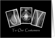 Joy - To Our Customers - Christmas - Alphabet Art card