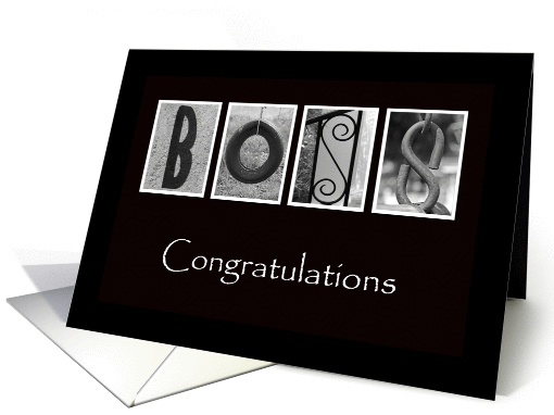 Boss - Congratulations - Promotion - Alphabet Art card (882300)