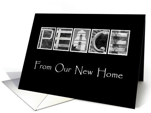 Peace - Christmas - We've Moved/New Address - Alphabet Art card