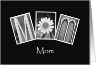 Mom - Blank Card - Alphabet Art card