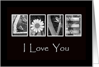 I Love You - Valentine’s Day - Alphabet Art card