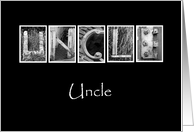 Uncle - Blank Card - Alphabet Art card