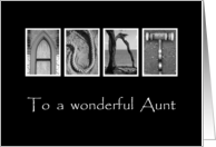 Aunt - Blank Card - Alphabet Art card