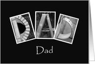 Dad - Blank Card - Alphabet Art card