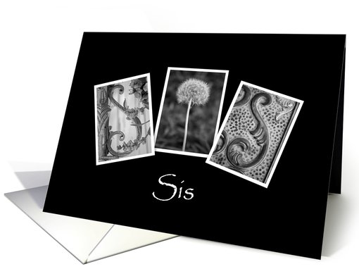 Sis - Blank Card - Alphabet Art card (896987)