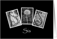 Sis - Blank Card - Alphabet Art card