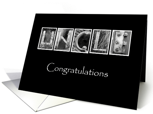 Uncle - Congratulations - Alphabet Art card (896995)