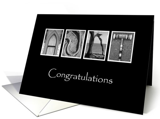 Aunt - Congratulations - Alphabet Art card (896999)