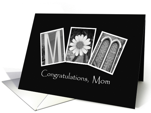 Mom - Congratulations - Alphabet Art card (897012)