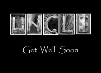 Uncle - Get Well Soon - Alphabet Art
