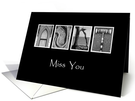 Aunt - Miss You - Alphabet Art card (897024)