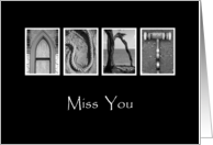 Aunt - Miss You - Alphabet Art card