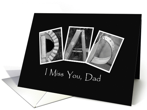 Dad - Miss You - Alphabet Art card (897025)