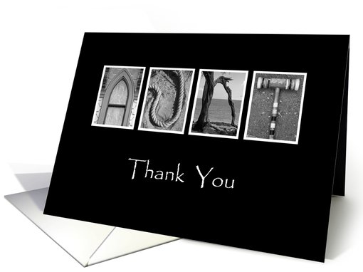 Aunt - Thank You - Alphabet Art card (897033)