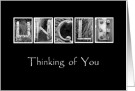 Uncle - Thinking of You - Alphabet Art card