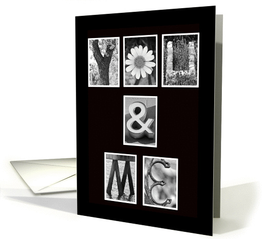 You & Me - Anniversary - Alphabet Art Nature card (908140)