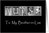 Brother in Law - Nurses Day - Alphabet Art card