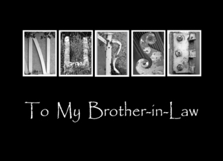 Brother in Law - Nurses Day - Alphabet Art