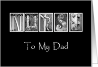 Dad - Nurses Day - Alphabet Art card