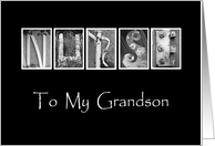 Grandson - Nurses Day - Alphabet Art card