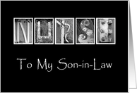 Son in Law - Nurses Day - Alphabet Art card