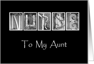 Aunt - Nurses Day - Alphabet Art card