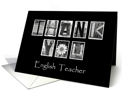 English Teacher - Teacher Appreciation Day - Alphabet Art card