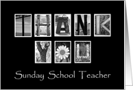 Sunday School Teacher - Teacher Appreciation Day - Alphabet Art card