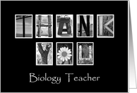 Biology Teacher - Teacher Appreciation Day - Alphabet Art card