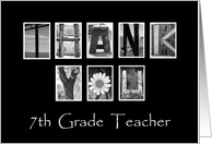 7th Grade Teacher - Teacher Appreciation Day - Alphabet Art card