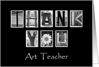 Art Teacher - Thank You - Alphabet Art card