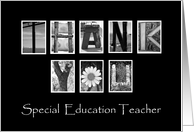 Special Education Teacher - Thank You - Alphabet Art card