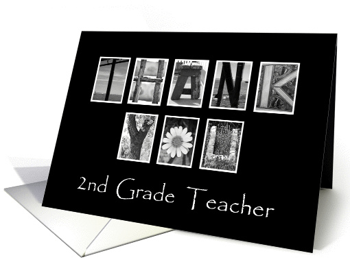 2nd Grade Teacher - Thank You - Alphabet Art card (922653)