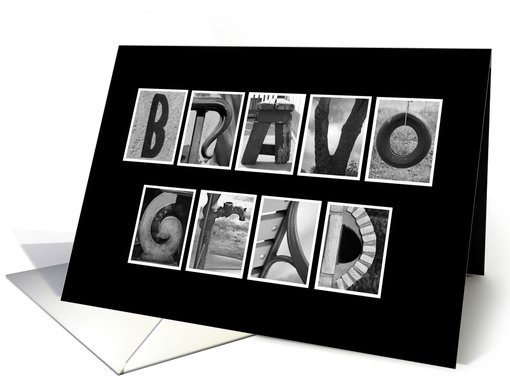 High School Graduation - Congratulations - Bravo - Alphabet Art card
